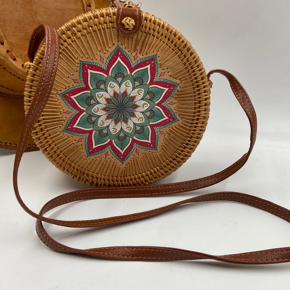 Rattan Circle Bag